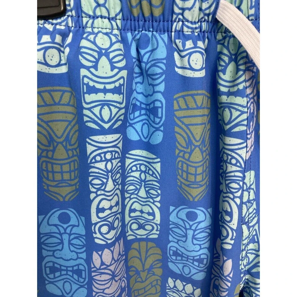 Bear Bottom Swim‎ Trunks Totem Pole Graphic Size Medium 7”